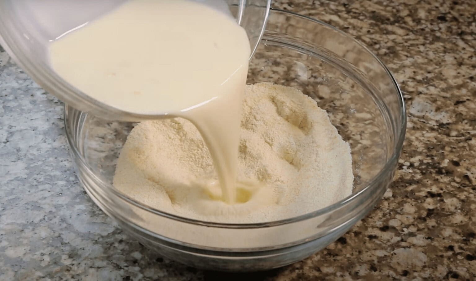 Combining all ingredients for Cornbread